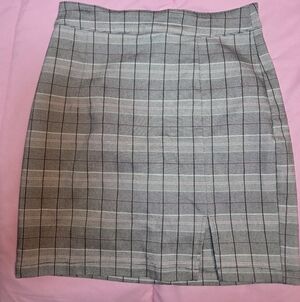 GARAGE XSMALL PLAID MINI BODYCON SKIRT